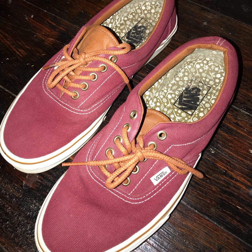 Maroon and Tan vans